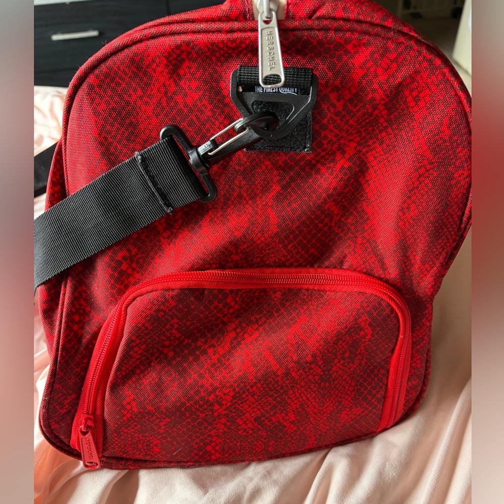 Herschel Red Snakeprint Duffle Bag - Picture 6 of 11